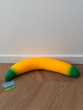 Squeezy Yellow & Green Banana Squishy Toy for Kids